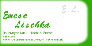 emese lischka business card